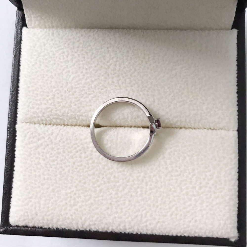 Ruby heart silver ring - Picture 9 of 15
